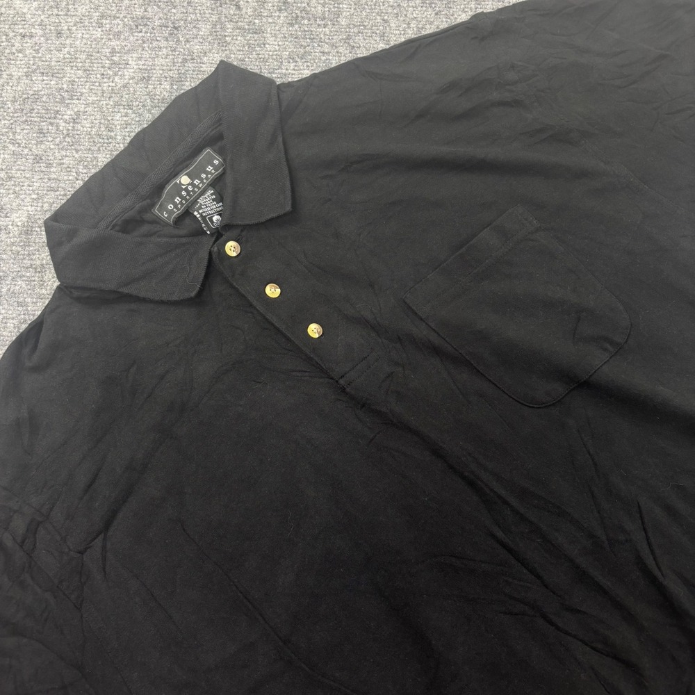 Consensus Sportswear Polo Shirt Size XXL Black Cotton‎ Pocket Short Sleeve Men's